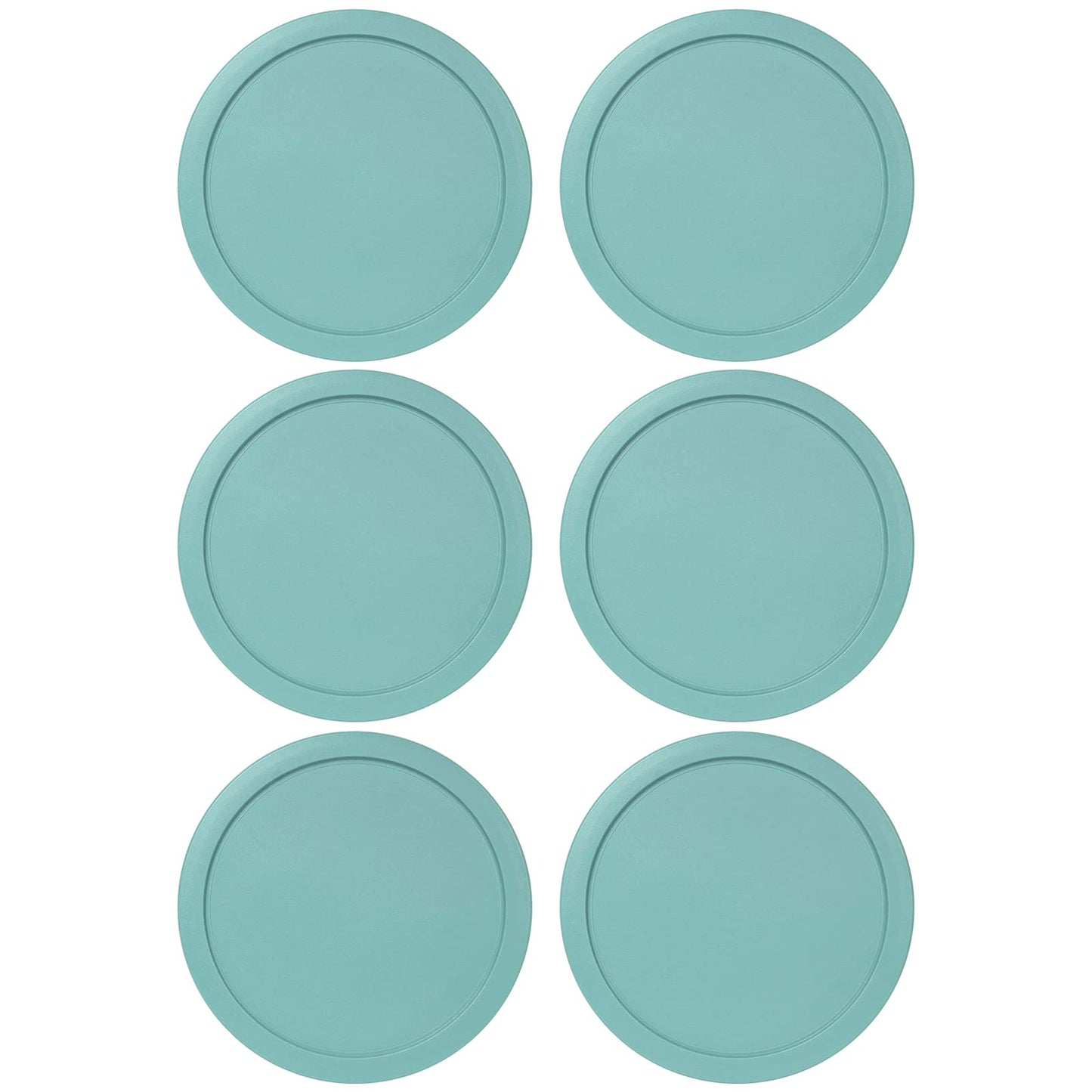 Replacement Lid for Pyrex 4" (Smallest Size) Storage Plastic Cover 1 Cup Bowl 7202-PC Turqoise (6-Pack)