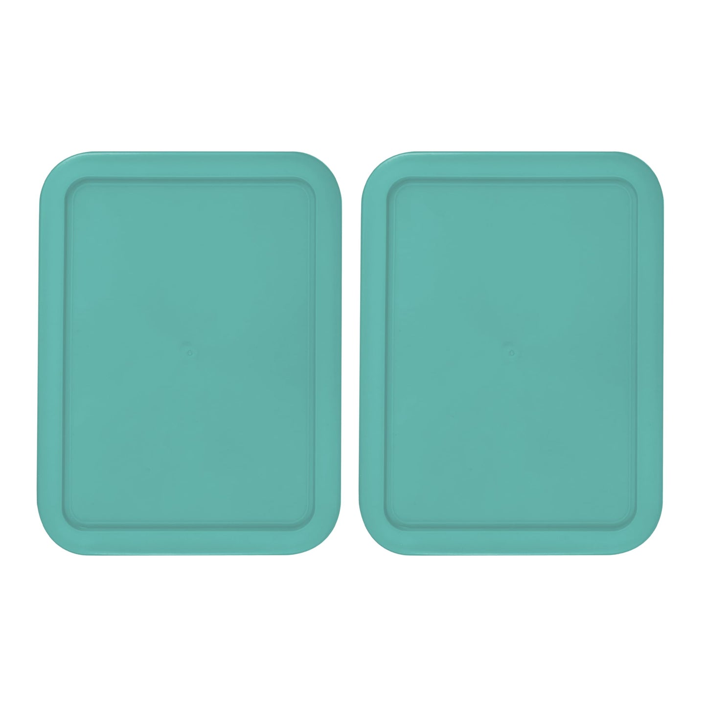 Replacement Lid for Pyrex Plastic Turqoise Cover 11 Cup (8" x 9.75") Bowl Rectangle 7212-PC (2-Pack)