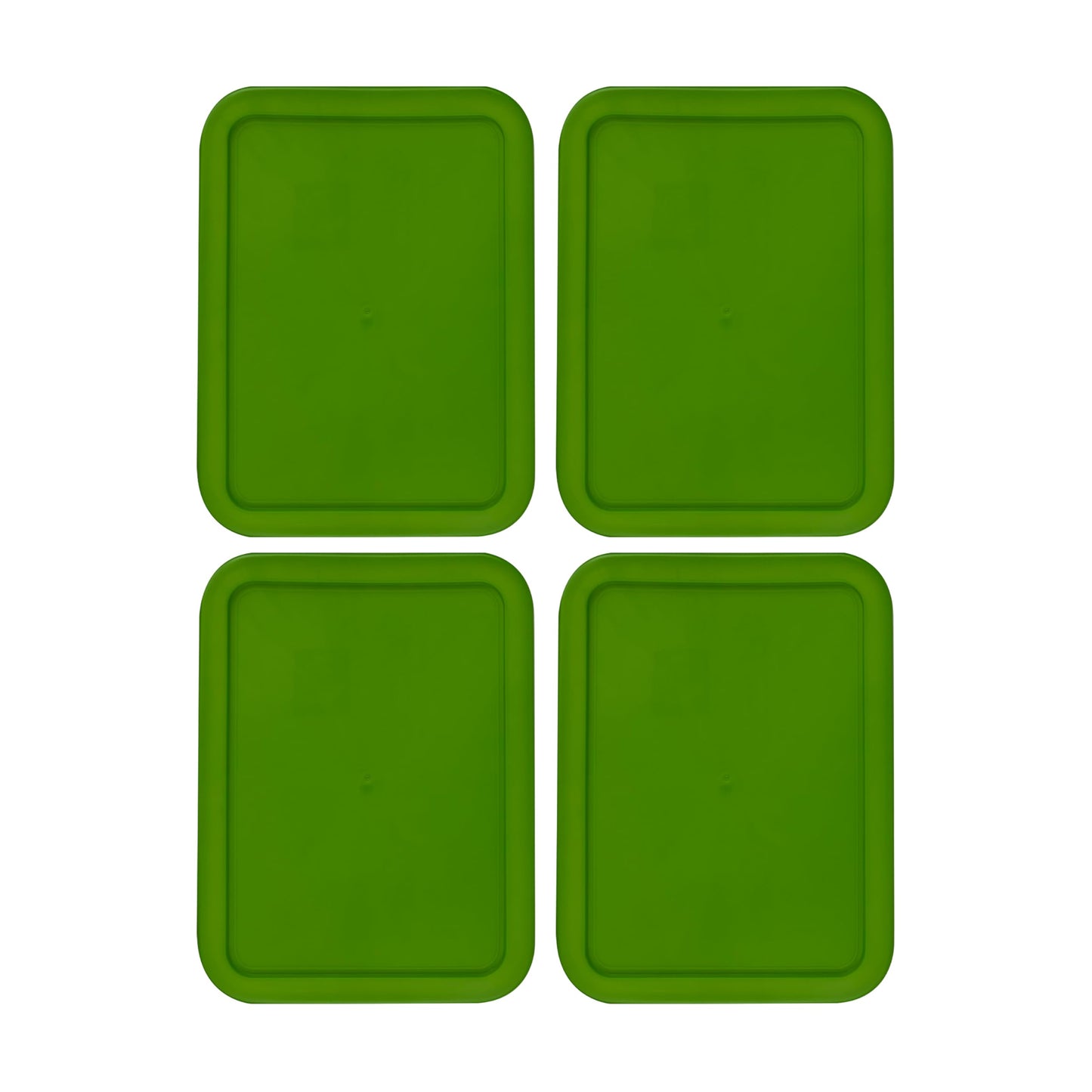 Replacement Lid for Pyrex Plastic Green Cover 11 Cup (8" x 9.75") Bowl Rectangle 7212-PC (4-Pack)