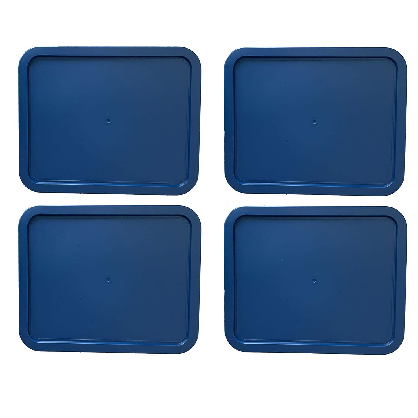 Replacement Lid for Pyrex Plastic Blue Cover 6 Cup Bowl Dish Rectangle 7211-PC (4-Pack)