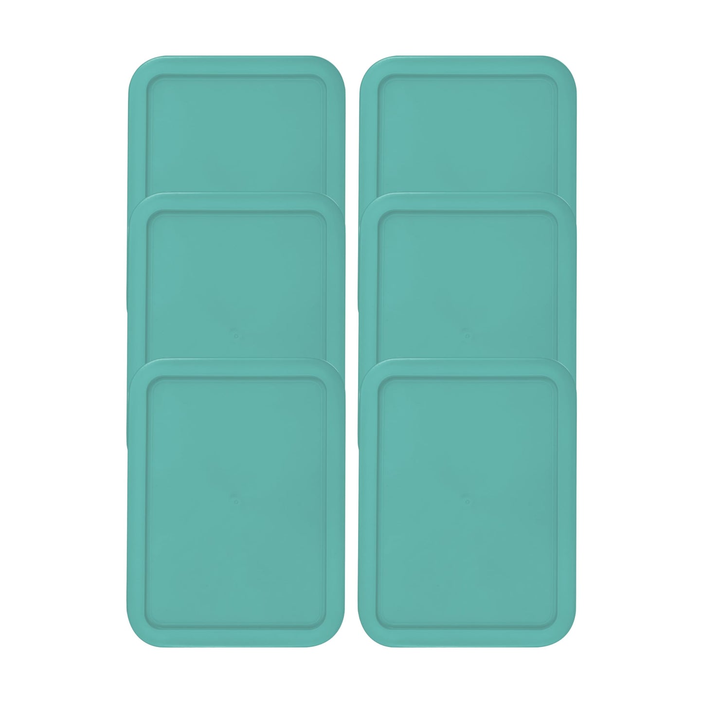 Replacement Lid for Pyrex Plastic Turqoise Cover 11 Cup (8" x 9.75") Bowl Rectangle 7212-PC (6-Pack)