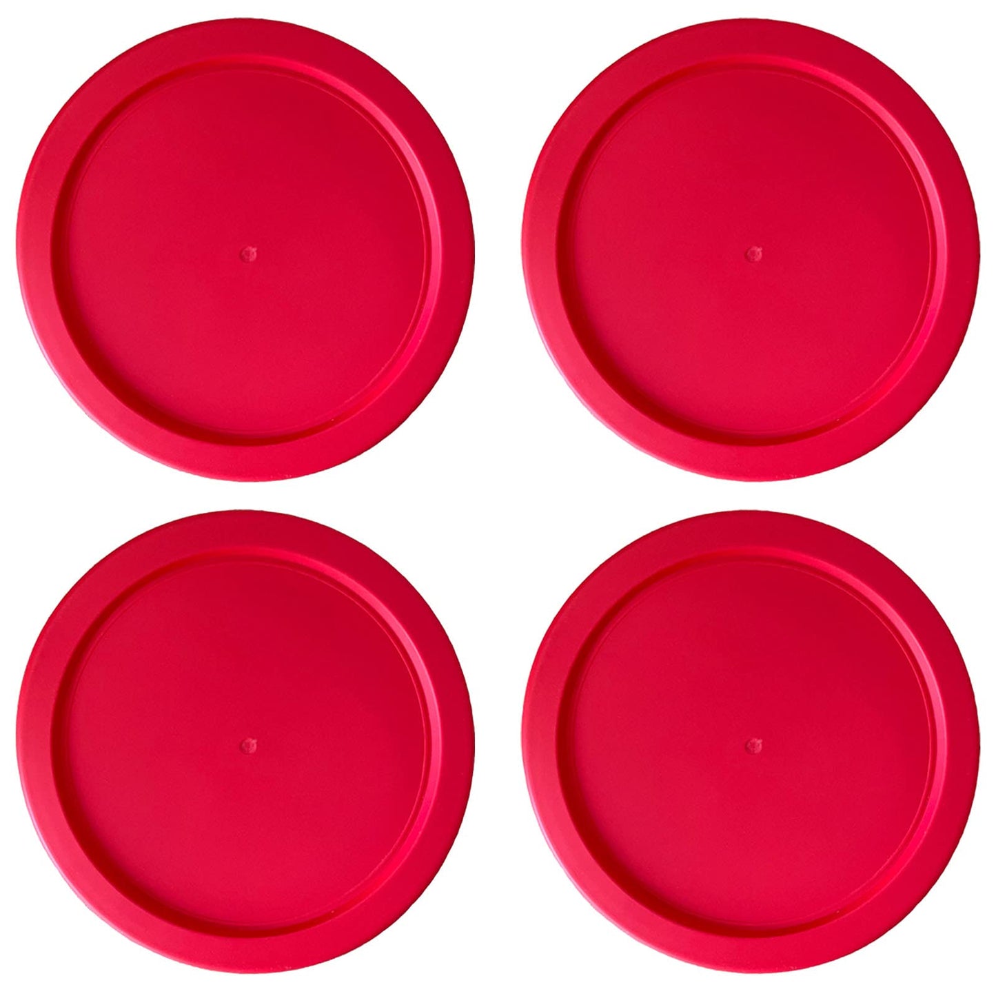 Replacement Lid for Pyrex 4" (Smallest Size) Storage Plastic Cover 1 Cup Bowl Dish 7202-PC Red (4-Pack)