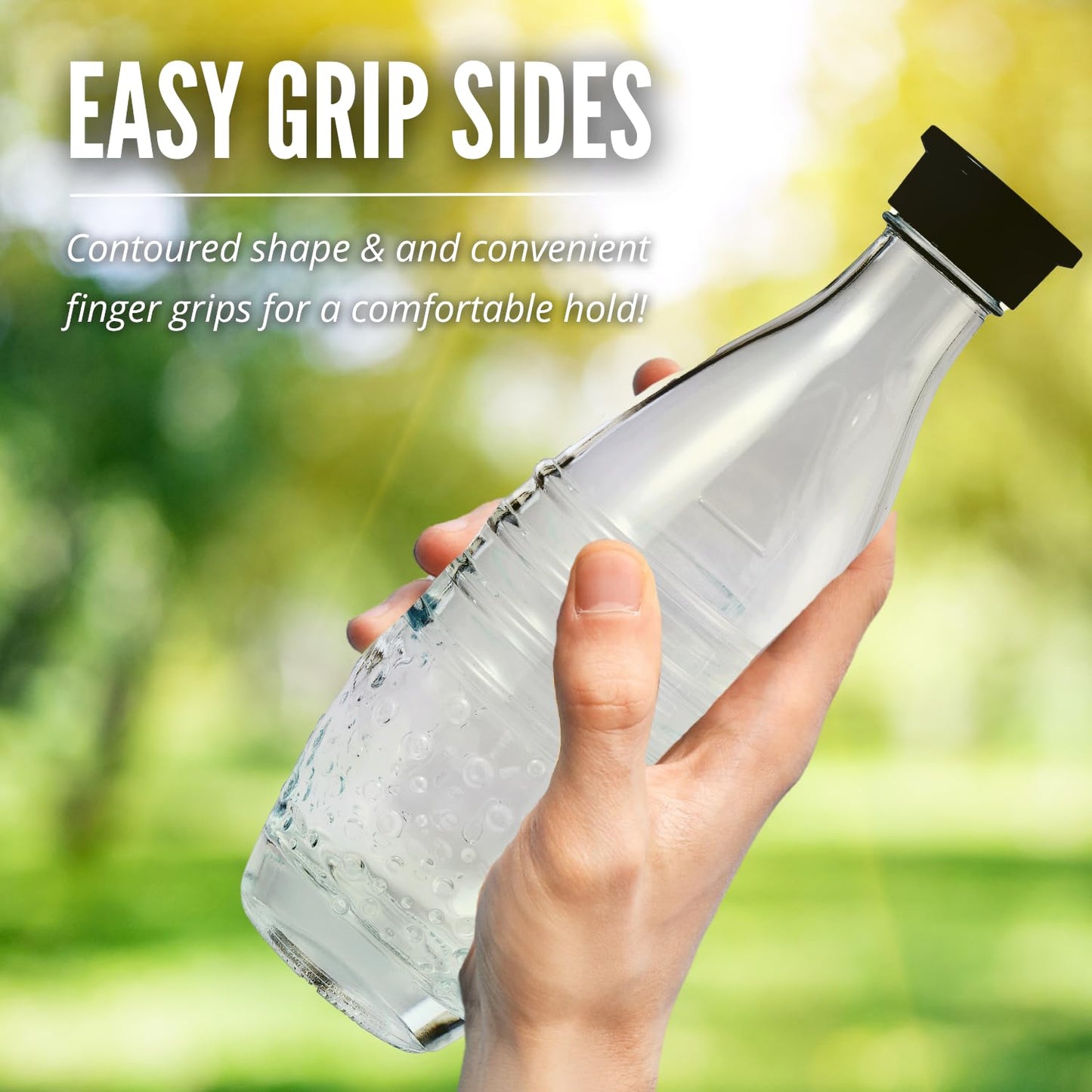Replacement Glass Bottle for SodaStream Aqua Fizz Crystal and Penguin Carbonating Sparkling Water Machines