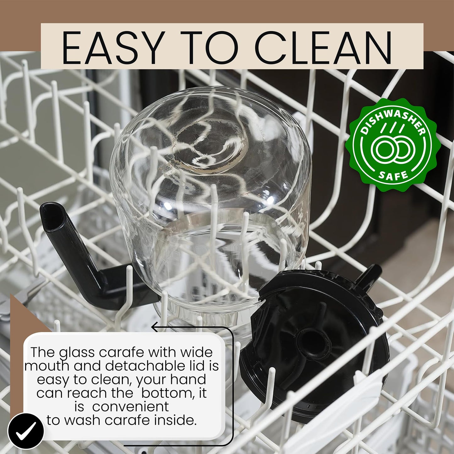 Replacement Glass Carafe for Moccamaster KB Coffee Maker Brewers Technivorm (59835, 1.25L)