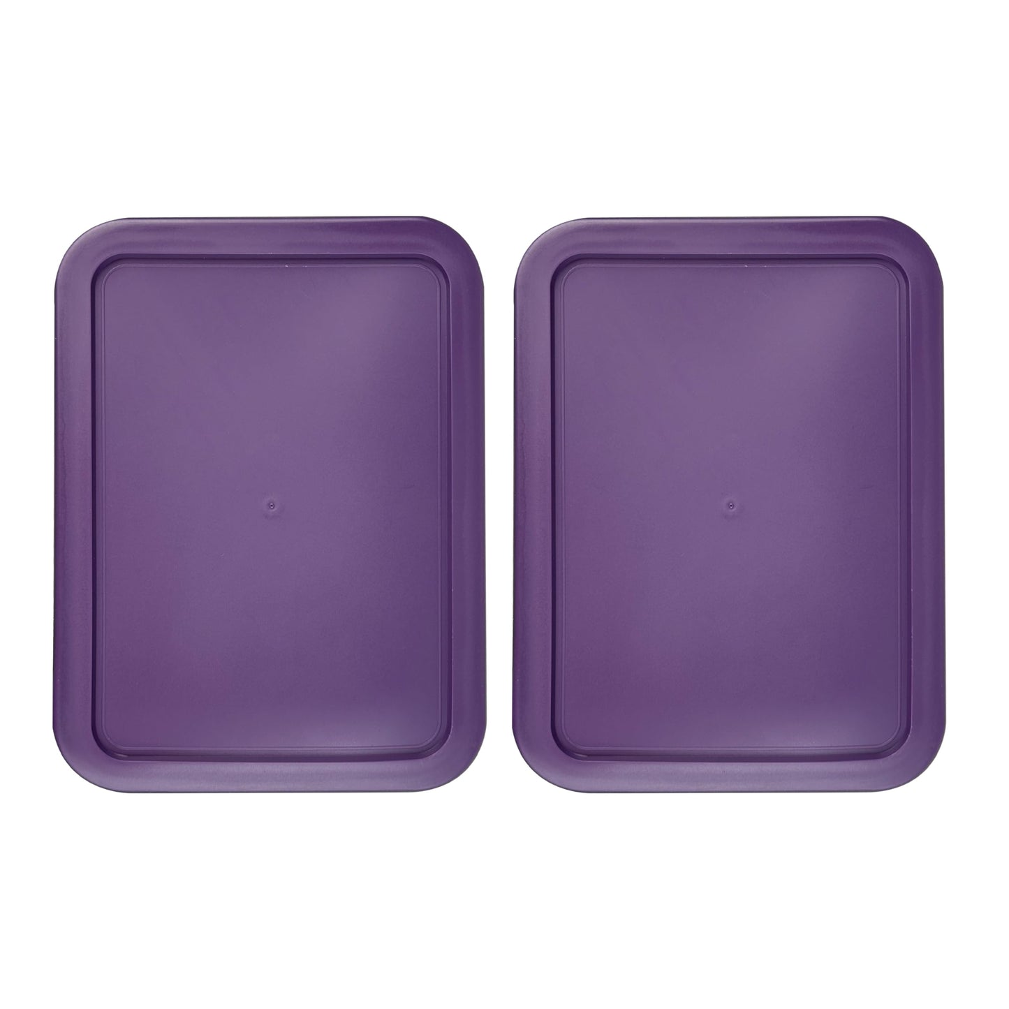 Replacement Lid for Pyrex Plastic Purple Cover 11 Cup (8" x 9.75") Bowl Rectangle 7212-PC (2-Pack)