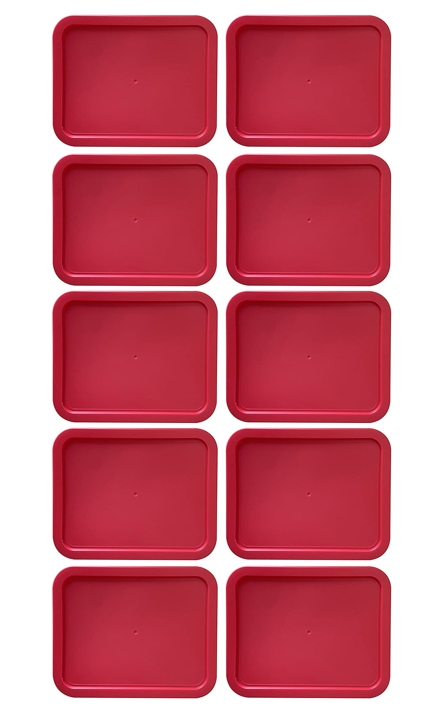 Replacement Lid for Pyrex Plastic Red Cover 6 Cup Bowl Dish Rectangle 7211-PC (10-Pack)