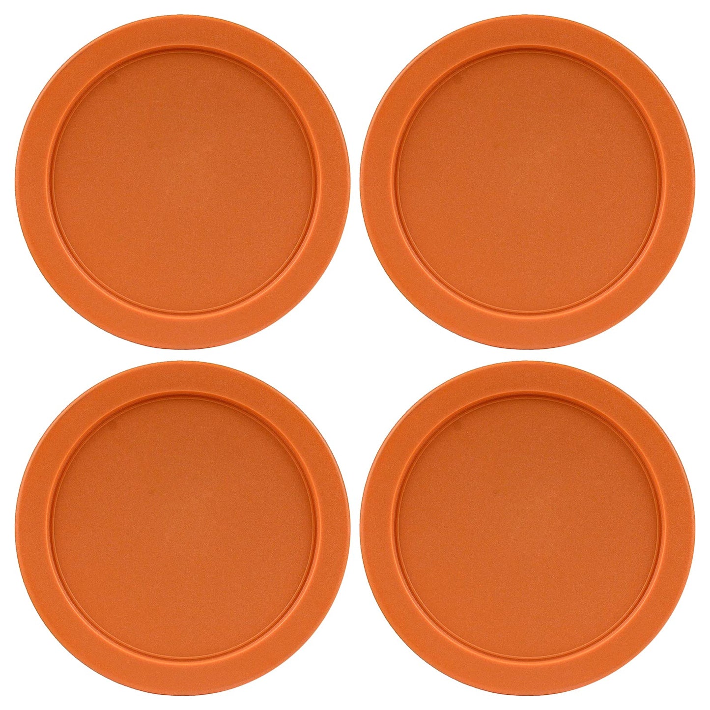 Replacement Lid for Pyrex 4" Storage Plastic Cover 1 Cup Bowl 7202-PC Orange (4-Pack)