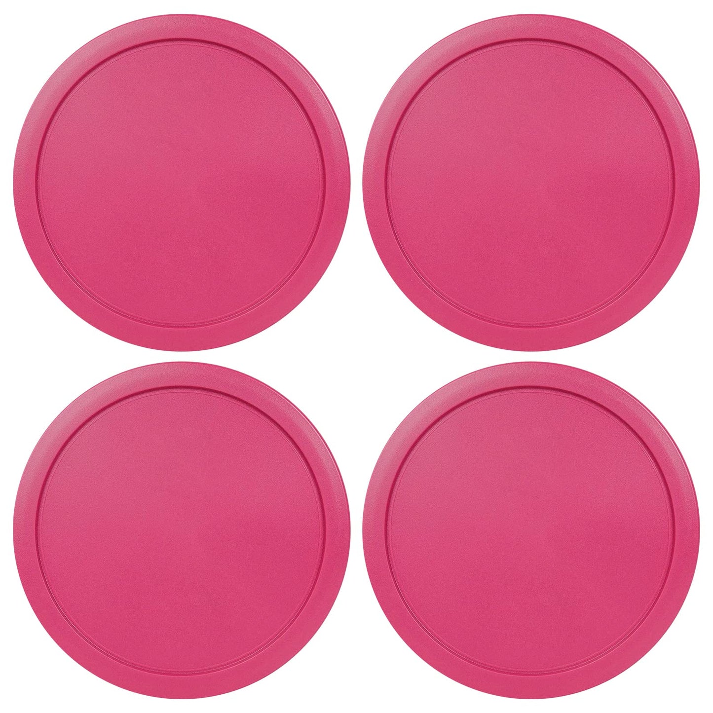 Replacement Lid for Pyrex 5" Storage Plastic Cover 2 Cup Bowl 7200-PC Fuchsia (4-Pack)