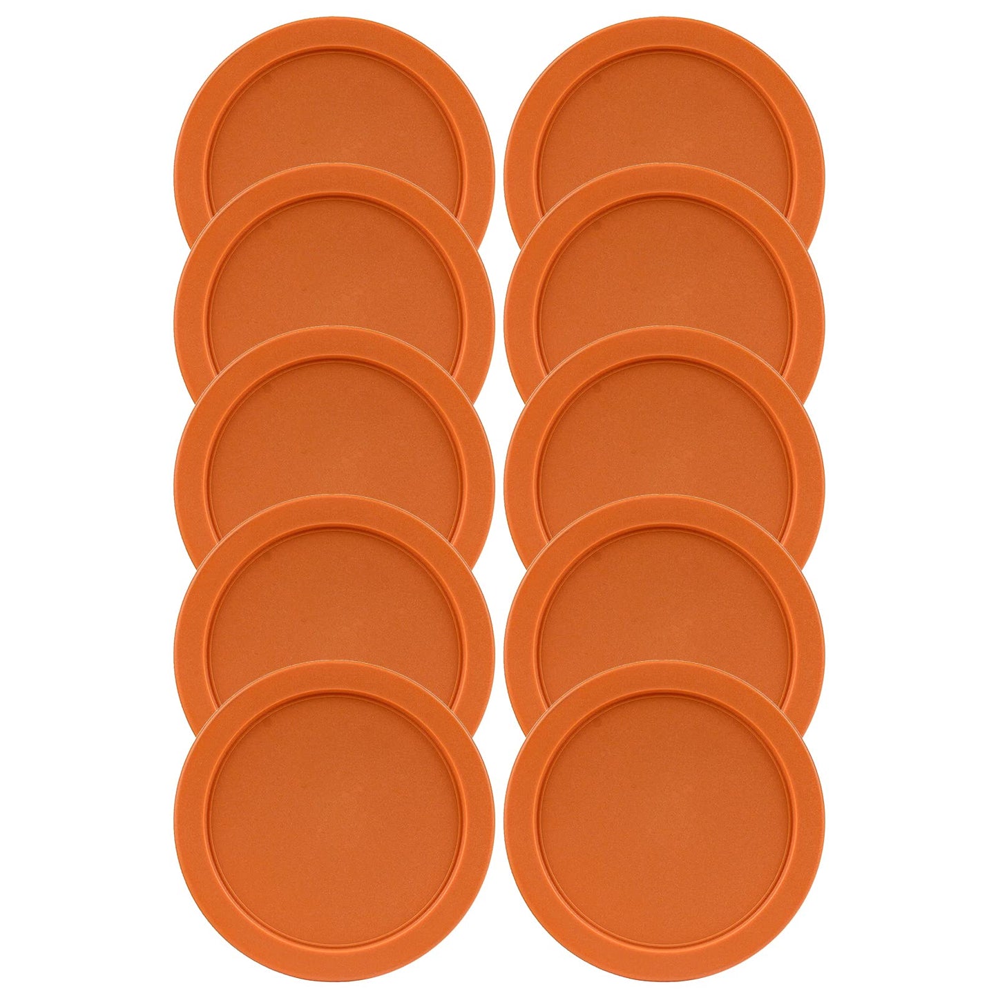 Replacement Lid for Pyrex 4" Storage Plastic Cover 1 Cup Bowl 7202-PC Orange (10-Pack)