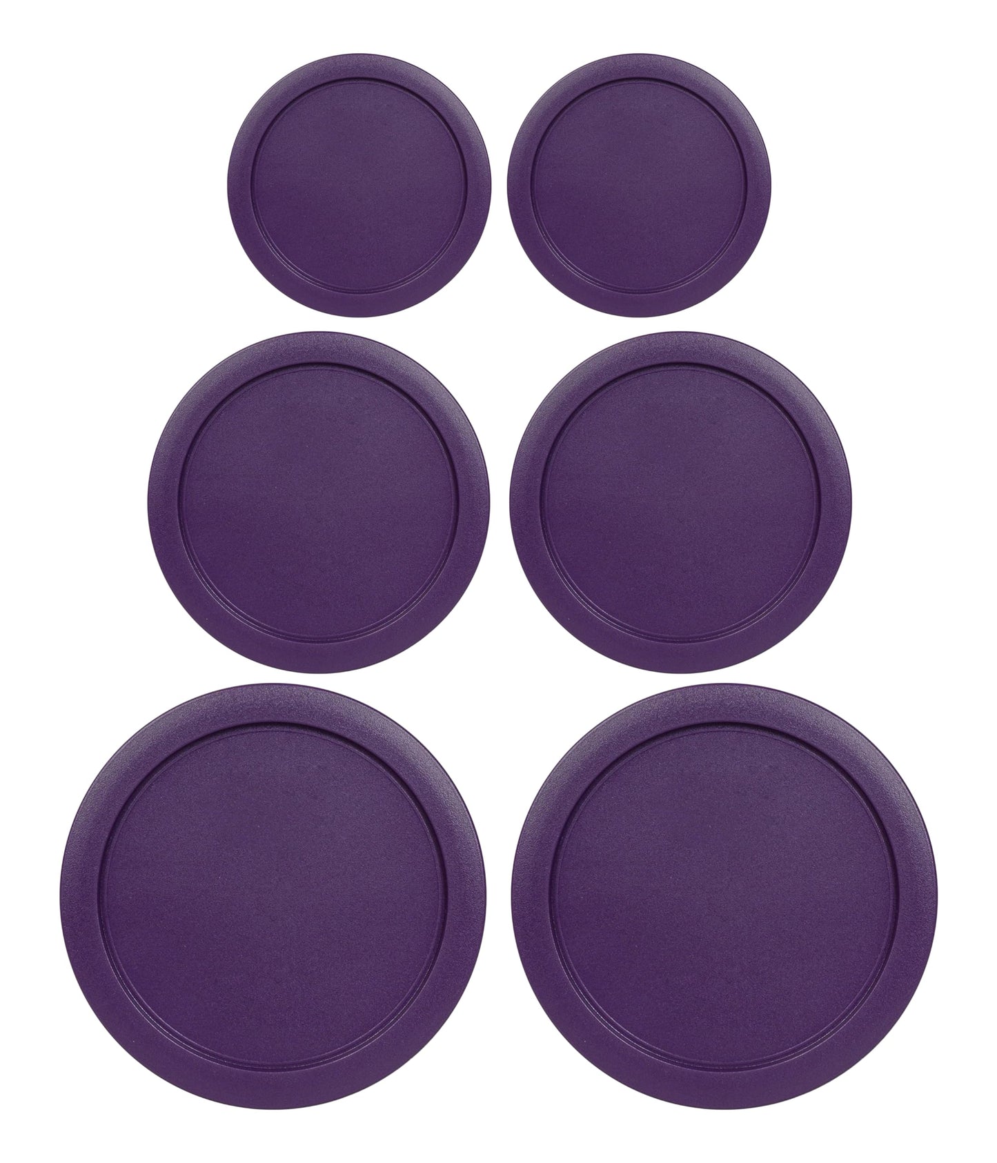 Replacement Lids for Pyrex Containers (2) 2-Cup (2) 4-Cup (2) 7-Cup (Purple)