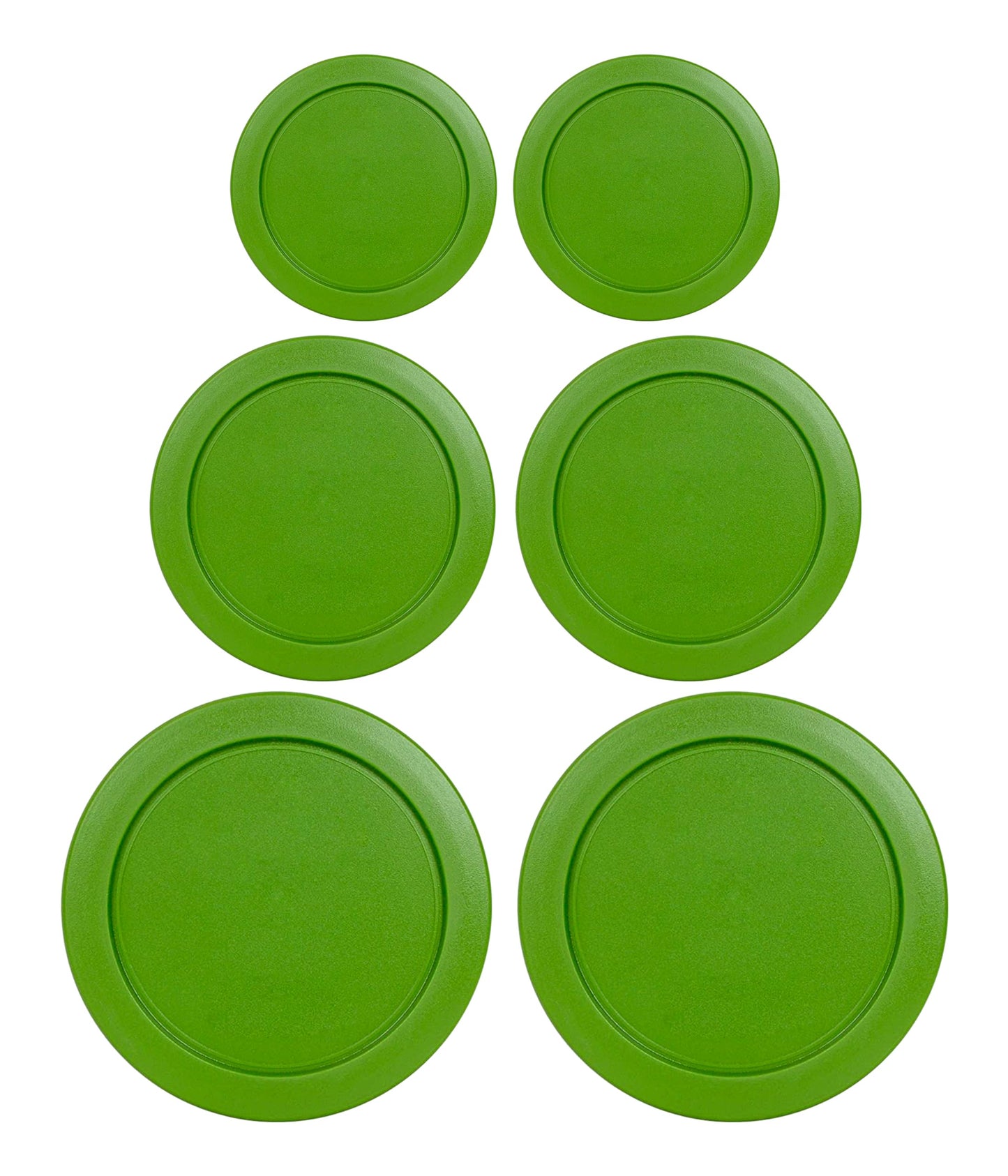 Replacement Lids for Pyrex Containers (2) 2-Cup (2) 4-Cup (2) 7-Cup (Green)