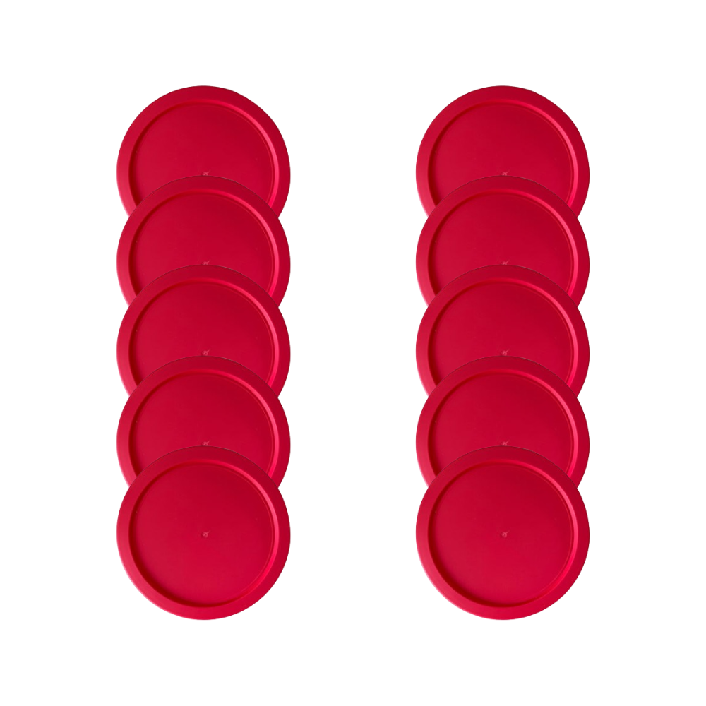 Replacement Lid for Pyrex 6 or 7 Cup Storage Plastic Cover Bowl Dish 7402-PC Red (10-Pack)