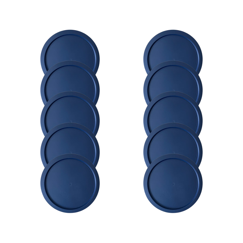 Replacement Lid for Pyrex 5" Storage Plastic Cover 2 Cup Bowl Dish 7200-PC Blue (10-Pack)