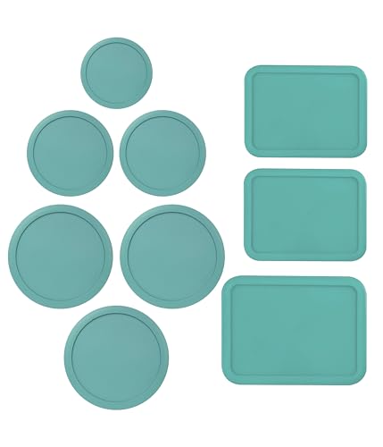 Replacement Lids for Pyrex Containers - 1-Cup, 2-Cup, 3-Cup, 4-Cup, 6-Cup, 7-Cup Blue and Red Round Rectangle