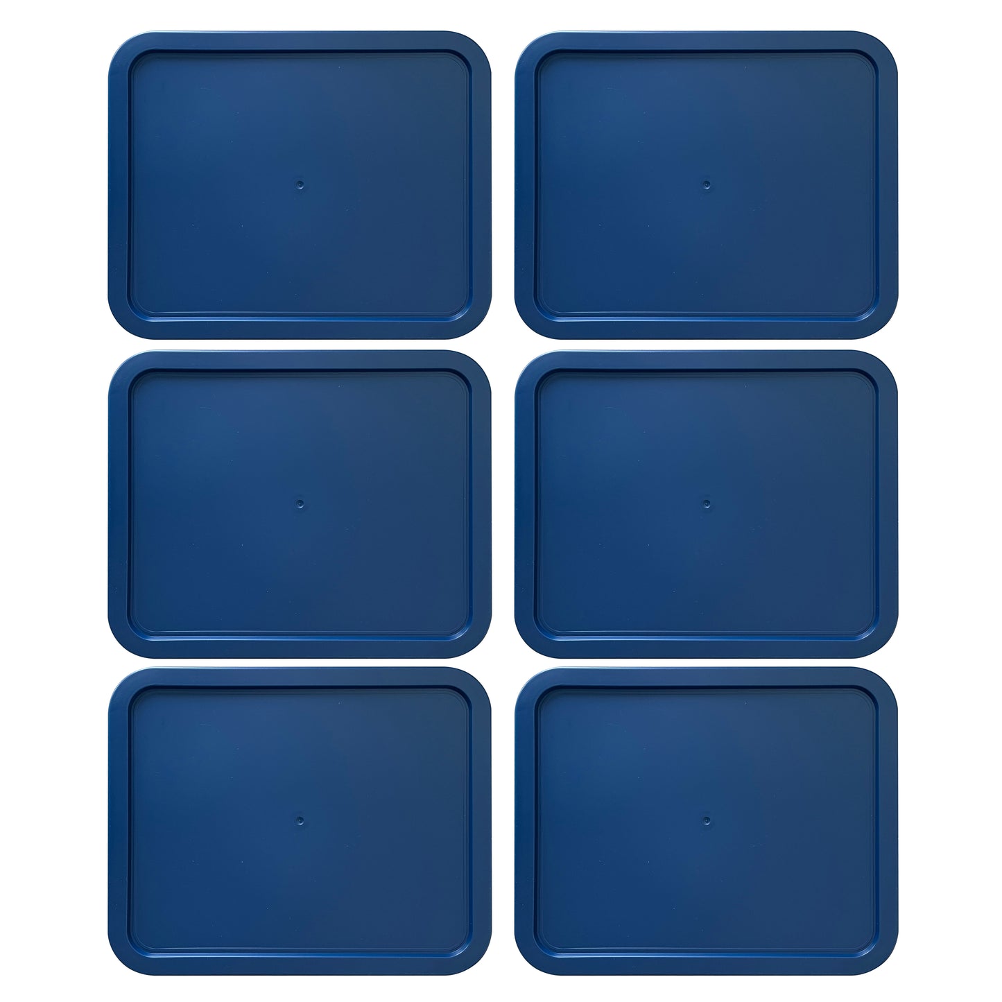 Replacement Lid for Pyrex Plastic Blue Cover 11 Cup Bowl Dish Rectangle 7212-PC (6-Pack)