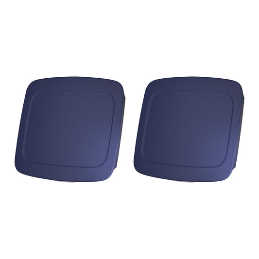 Replacement Lids fits Pyrex 2-Quart 8" x 8" Glass Baking Dish (for C-222 / C-222-PC) - Fits Easy Grab Cut-Out Handles ONLY - Food Storage Covers, BPA-Free, Navy, 2-Pack