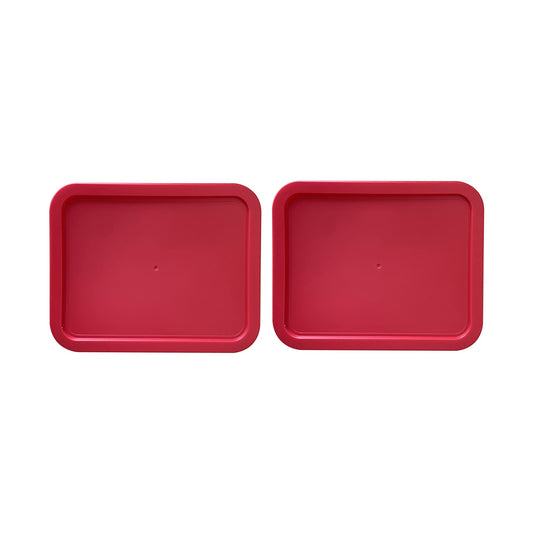 Replacement Lid for Pyrex Plastic Red Cover 6 Cup Bowl Dish Rectangle 7211-PC (2-Pack)