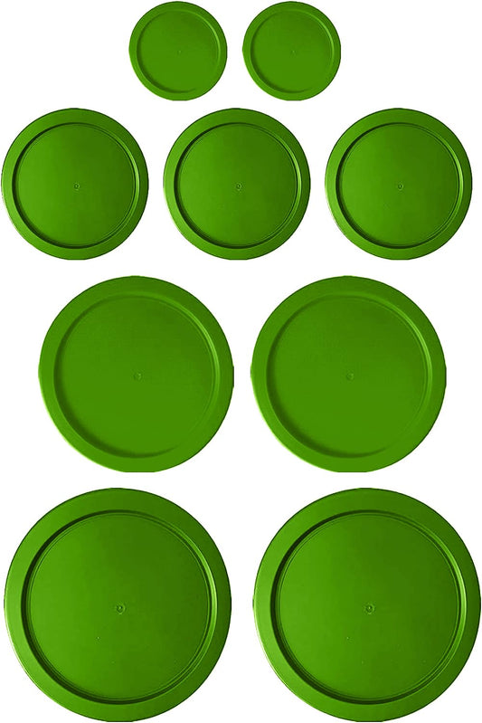 Replacement Lids for Pyrex Containers (2) 1-Cup (3) 2-Cup (2) 4-Cup (2) 7-Cup (Green)