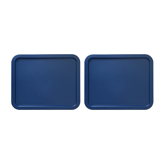 Replacement Lid for Pyrex Plastic Blue Cover 3 Cup Bowl Dish Rectangle 7210-PC (2-Pack)