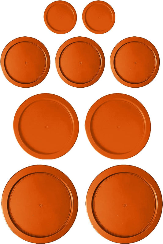 Replacement Lids for Pyrex Containers (2) 1-Cup (3) 2-Cup (2) 4-Cup (2) 7-Cup (Orange)