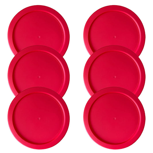 Replacement Lid for Pyrex 5" Storage Plastic Cover 2 Cup Bowl Dish 7200-PC Red (6-Pack)