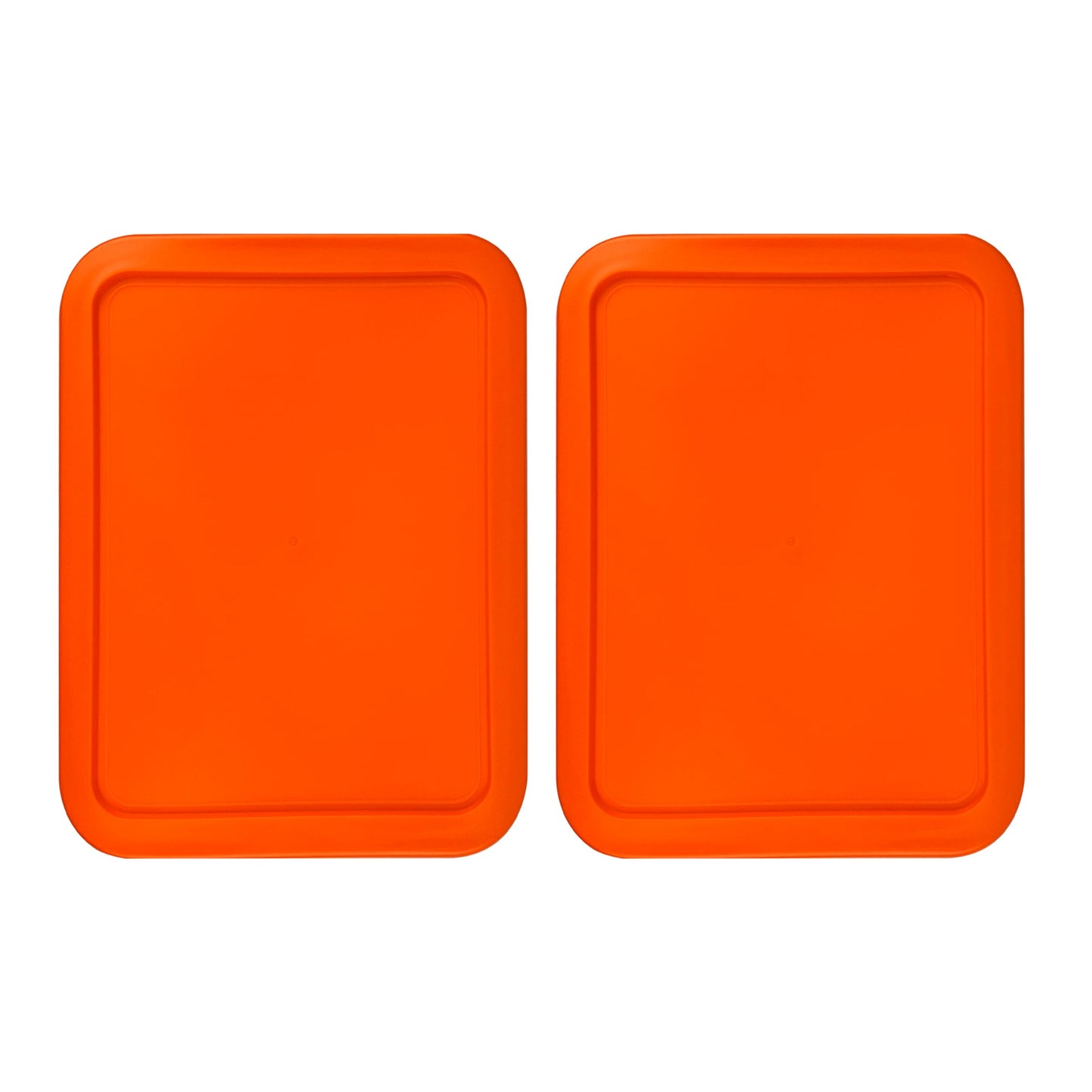 Replacement Lid for Pyrex Plastic Orange Cover 6 Cup (6.75" x 8.75") Bowl Rectangle 7211-PC (2-Pack)