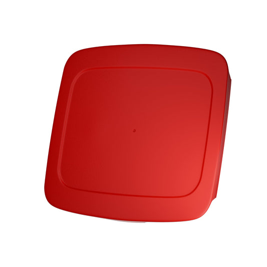 Replacement Lid fits Pyrex 2-Quart 8" x 8" Glass Baking Dish (for C-222 / C-222-PC) - Fits Easy Grab Cut-Out Handles ONLY - Food Storage Cover, BPA-Free, Red