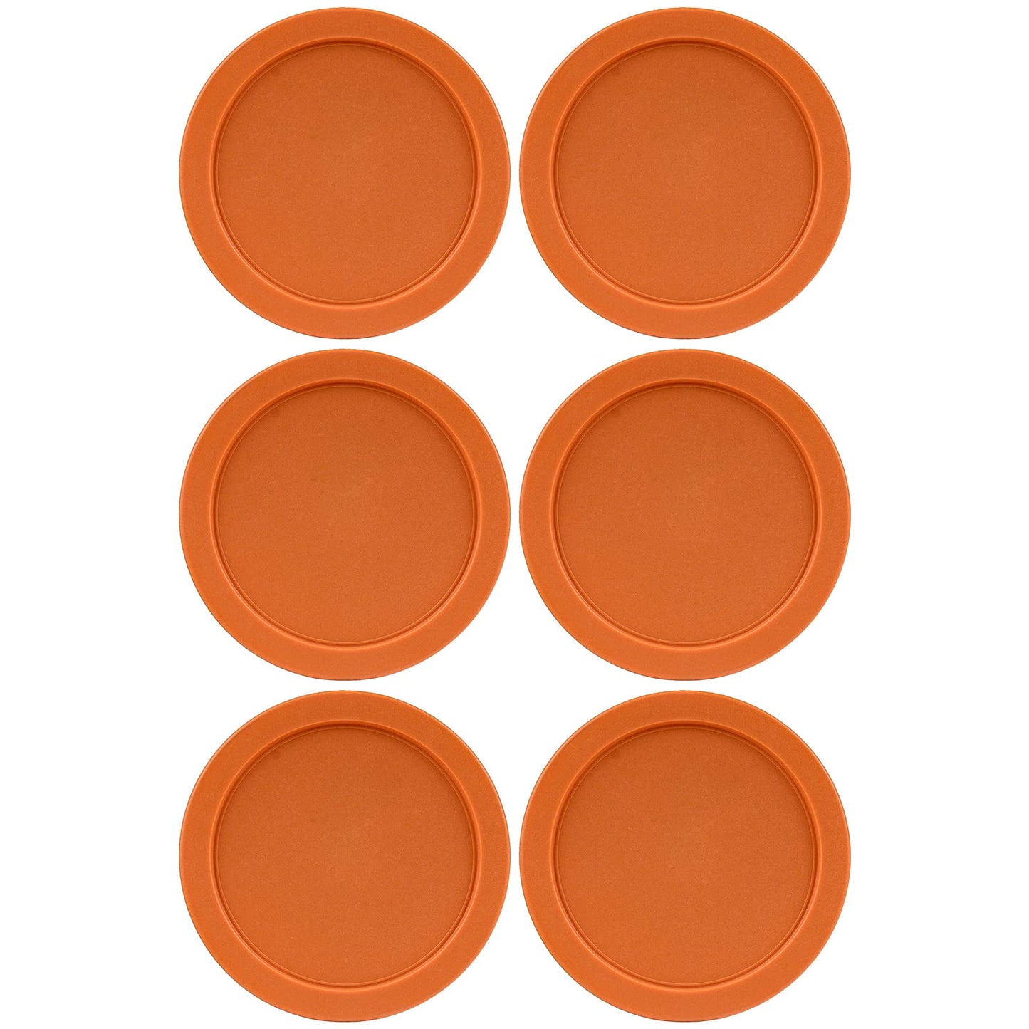 Replacement Lid for Pyrex 4" Storage Plastic Cover 1 Cup Bowl 7202-PC Orange (6-Pack)