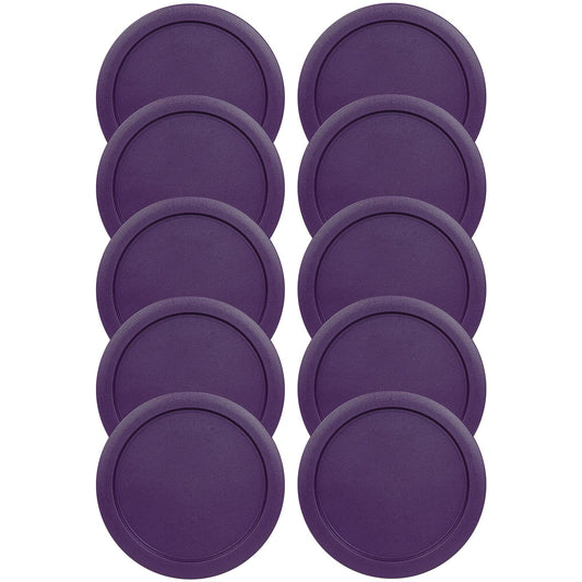 Replacement Lid for Pyrex 5" Storage Plastic Cover 2 Cup Bowl 7200-PC Purple (10-Pack)