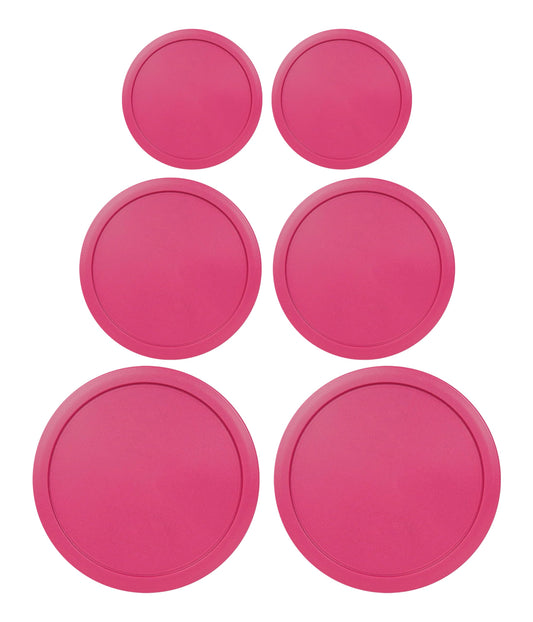 Replacement Lids for Pyrex Containers (2) 2-Cup (2) 4-Cup (2) 7-Cup (Fuchsia)