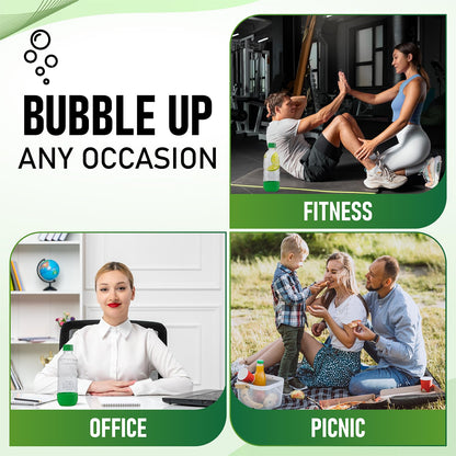 Replacement Carbonating Sparkling Water Bottles for SodaStream - 1 Liter, BPA-Free & Leak-Proof (Compatible with Fizzi, One Touch, Jet, Source, Play, Genesis, Power Models) - 3-Pack (Green)