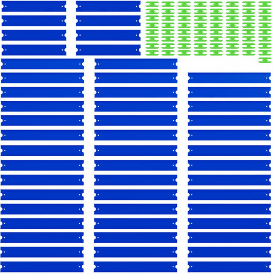 VOLTWAYZ Straight Track Pieces Compatible with Hot Wheels - 52-Piece XL Expansion Pack for 1:64 Scale Racing (50 Feet Total) - Blue Straight Tracks + 65 Connectors