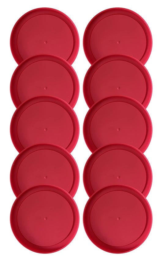 Replacement Lid for Pyrex 5" Storage Plastic Cover 2 Cup Bowl Dish 7200-PC Red (10-Pack)