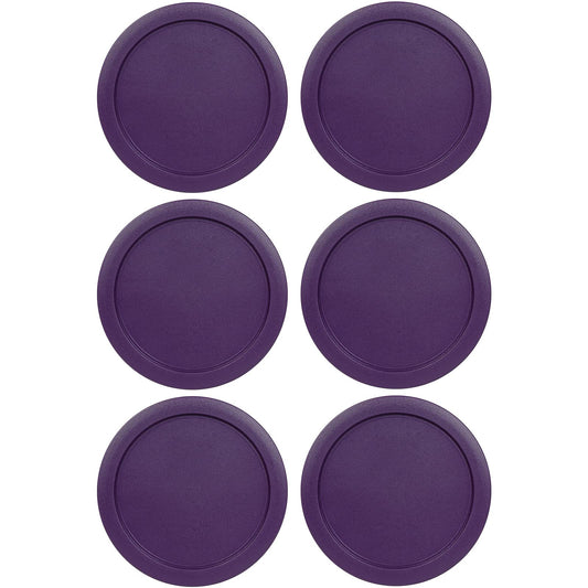 Replacement Lid for Pyrex 5" Storage Plastic Cover 2 Cup Bowl 7200-PC Purple (6-Pack)