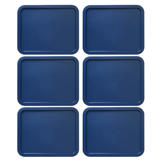 Replacement Lid for Pyrex Plastic Blue Cover 6 Cup Bowl Dish Rectangle 7211-PC (6-Pack)