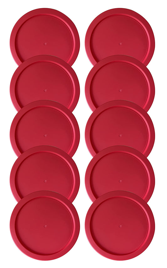 Replacement Lid for Pyrex 6 or 7 Cup Storage Plastic Cover Bowl Dish 7402-PC Red (10-Pack)