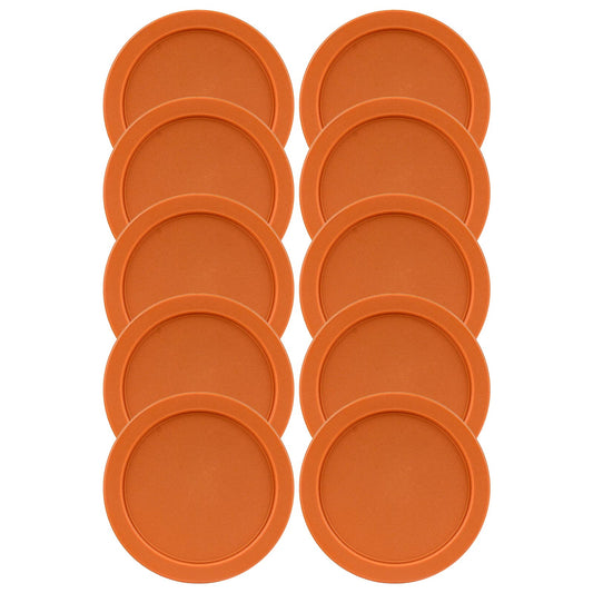 Replacement Lid for Pyrex 7.5" (7 Cup) Storage Plastic Cover Bowl 7402-PC Orange (10-Pack)