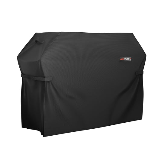 Heavy Duty Grill Cover 72" fits Weber Genesis, Char-Broil & Others BBQ Outdoor Gas Grill, Waterproof, Anti-UV, Adjustable Straps, Black