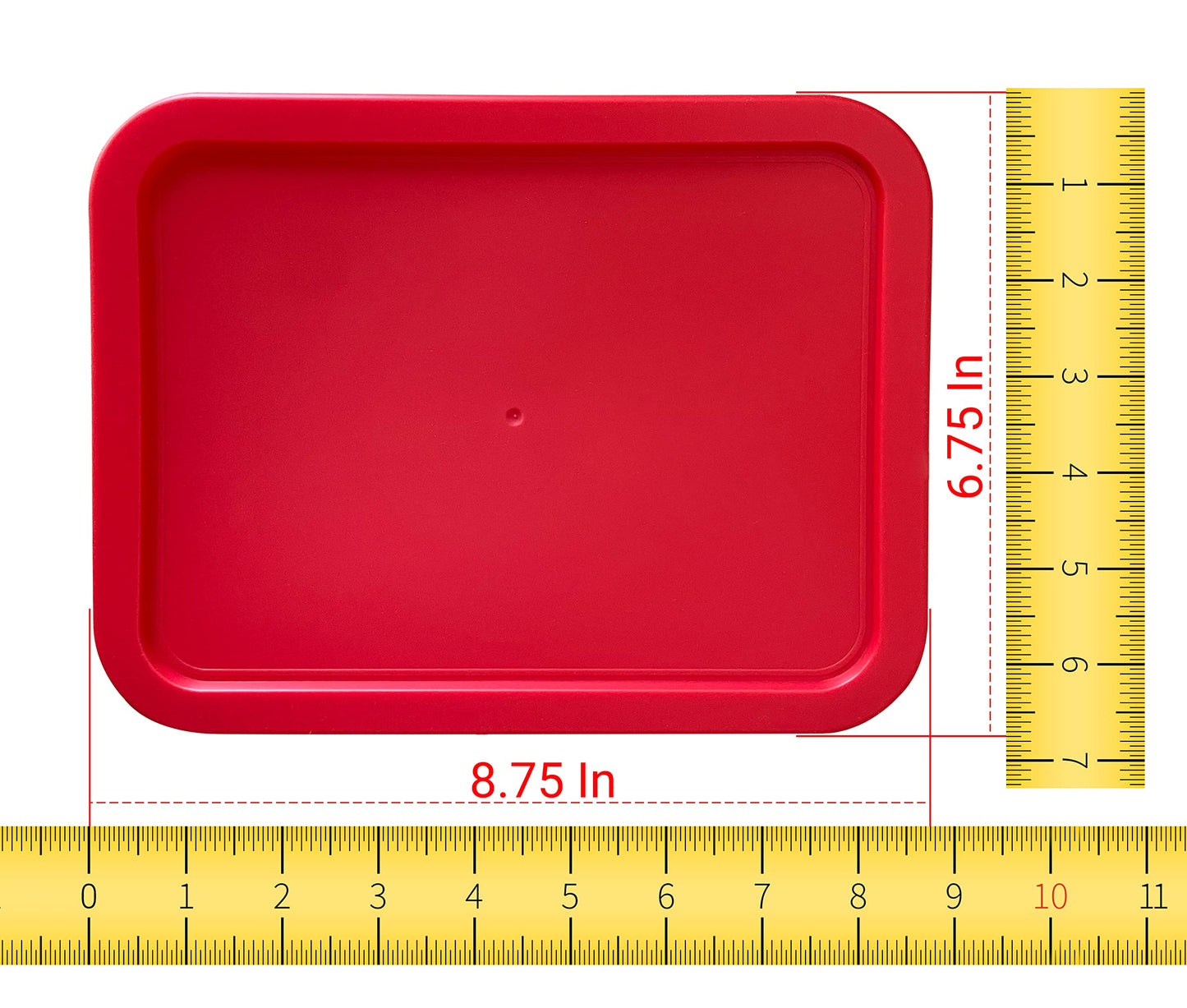 PY-6-CUP-RECT-RED X2