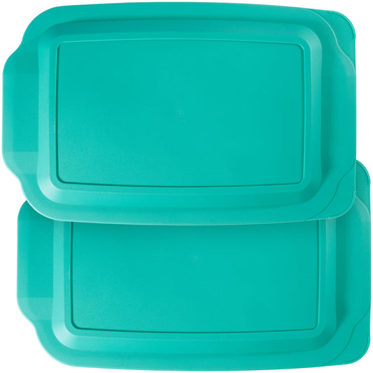 Replacement Lids Cover for Pyrex 3 QT Glass Baking Dish Caserole Container 233-PC (Turqoise), 2-Pack