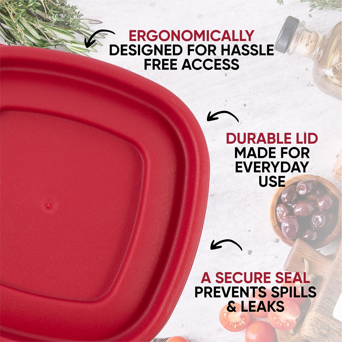 Replacement Lids for Rubbermaid Food Storage Containers - Fits 1.25-Cup and 2-Cup Sizes, BPA-Free and Durable (4-Pack)