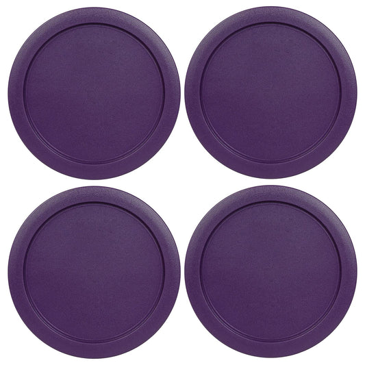 Replacement Lid for Pyrex 5" Storage Plastic Cover 2 Cup Bowl 7200-PC Purple (4-Pack)