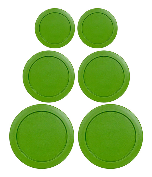 Replacement Lids for Pyrex Containers (2) 2-Cup (2) 4-Cup (2) 7-Cup (Green)