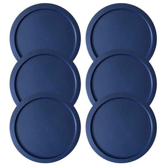 Replacement Lid for Pyrex 4" (Smallest Size) Storage Plastic Cover 1 Cup Bowl Dish 7202-PC Blue (6-Pack)