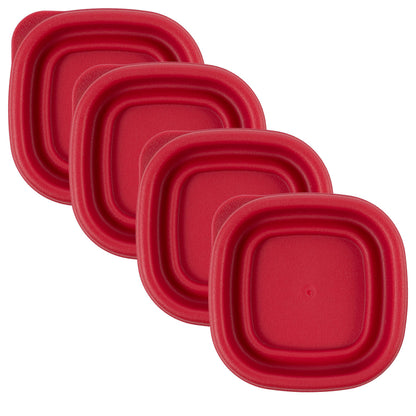 Replacement Lids for Rubbermaid Food Storage Containers - Fits 1/2-Cup Size, BPA-Free and Durable (4-Pack)