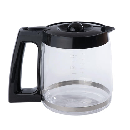 Replacement 12-Cup Glass Carafe for Hamilton Beach Coffee Makers - Compatible with Models 46300, 46310, 49950, 49980, and More – BPA-Free, Easy-Grip Handle, Dishwasher Safe
