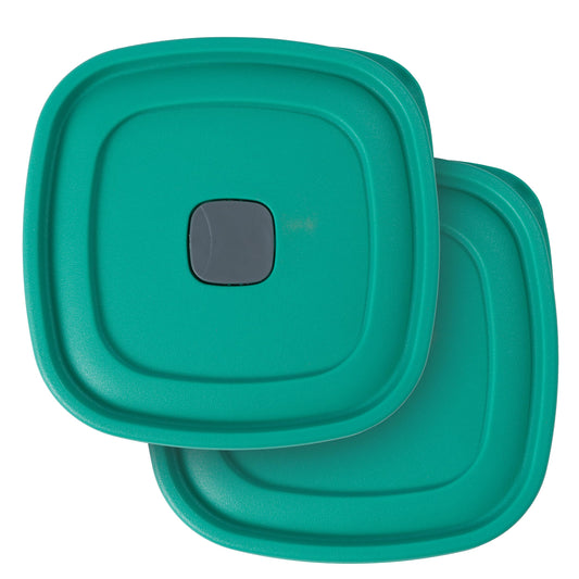 3/5/7 Cup Replacement Lids for Rubbermaid Food Storage Containers Steam Vent (2-Pack, Turquoise)