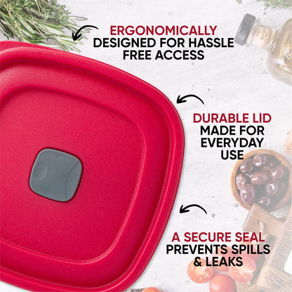 Replacement Lids for Rubbermaid Food Storage Containers - Fits 3-Cup, 5-Cup, and 7-Cup Sizes, BPA-Free and Durable (3-Pack)