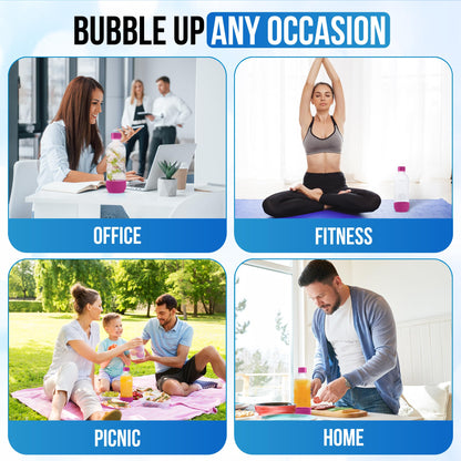 Carbonating Bottles for SodaStream, 1 Liter, 3-Pack, Multi Color (fits Fizzi, One Touch, Jet, Source, Play, Genesis, Power)