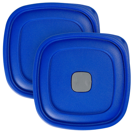 3/5/7 Cup Replacement Lids for Rubbermaid Food Storage Containers Steam Vent (2-Pack, Blue)